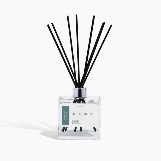 Diffuser with reeds on a white background