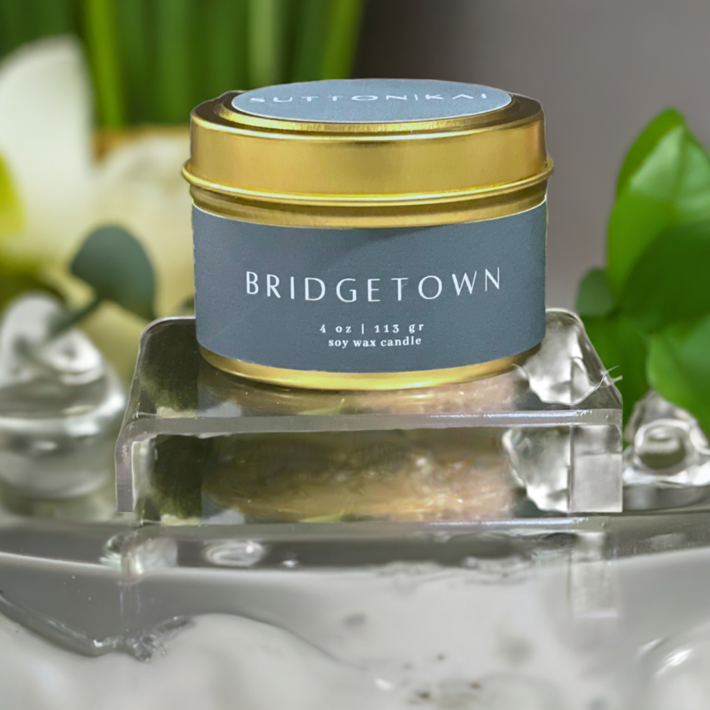 Bridgetown Soy Candle | 4oz Gold Travel Tin